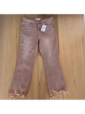 Vervet Blue Flare Distressed Bootcut Jeans Light Pink Size 30 NWT